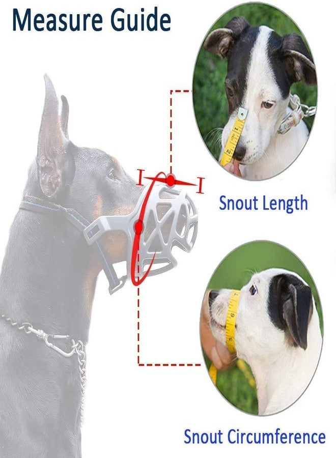 Pups&Pets كمامة كلاب من Pups&Pets، كمامات سلة ناعمة قابلة للتهوية للكلاب الكبيرة، قابلة للتعديل لمنع العض، كمامة للكلاب التي يتراوح وزنها بين 19 و 30 كجم، 4 كمامات (قد يختلف اللون) - Image 5